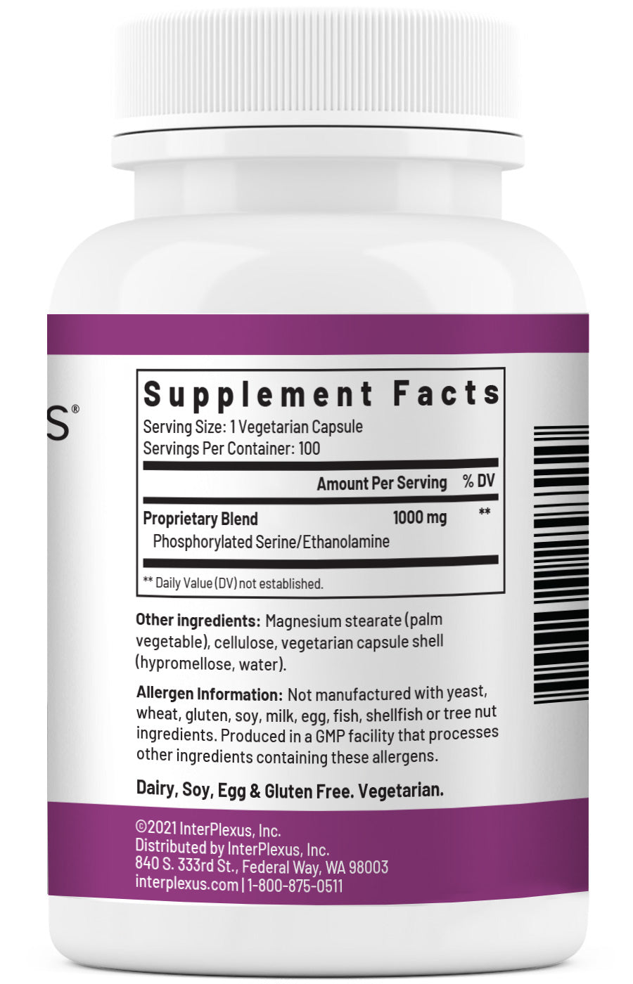 InterPlexus Seriphos Adrenal Support Supplement Facts